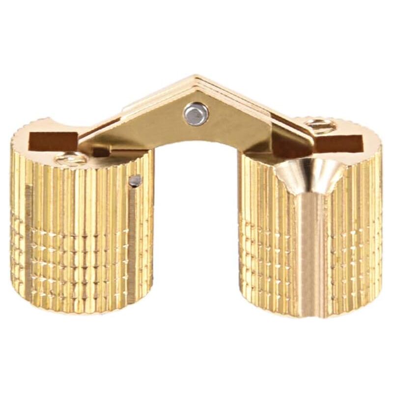 2 Stück zylindrisches Scharnier, unsichtbares Scharnier für Tür, Schrank, Schrank, 12 mm, offener Winkel 180°