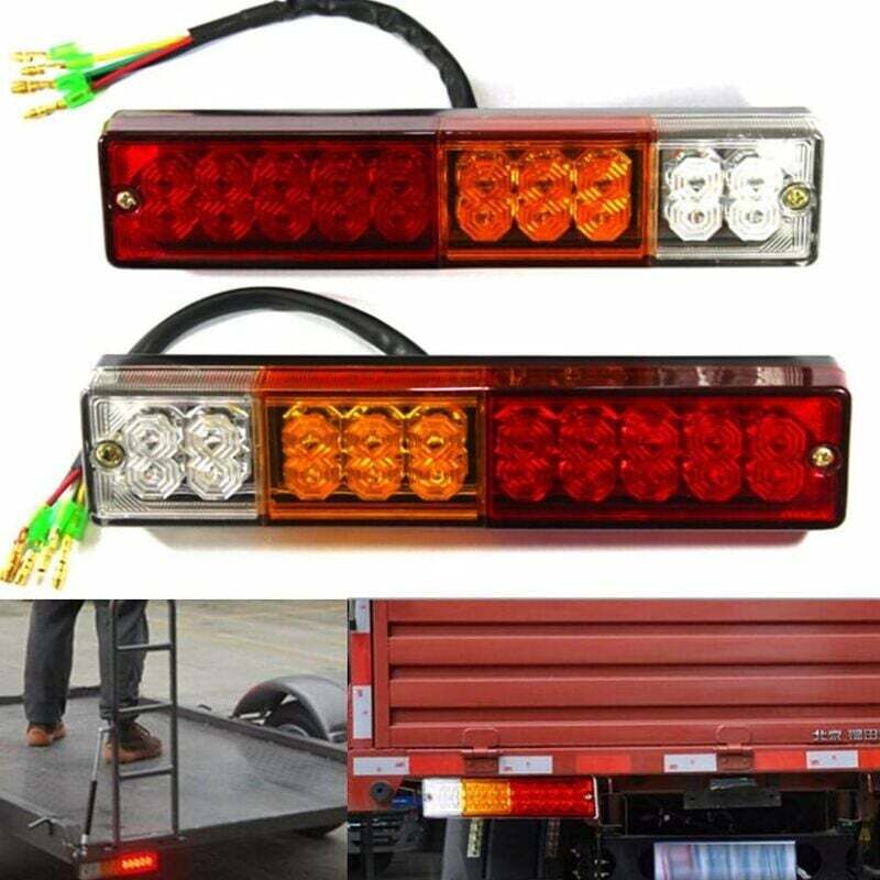STÜCKE 12 V LED-Anhängerleuchten, universelle LED-Rücklichter, 20 LEDs, Rückfahrbremse, Blinker, Rückleuchte für Anhänger, LKW, Traktor, Wohnwagen,