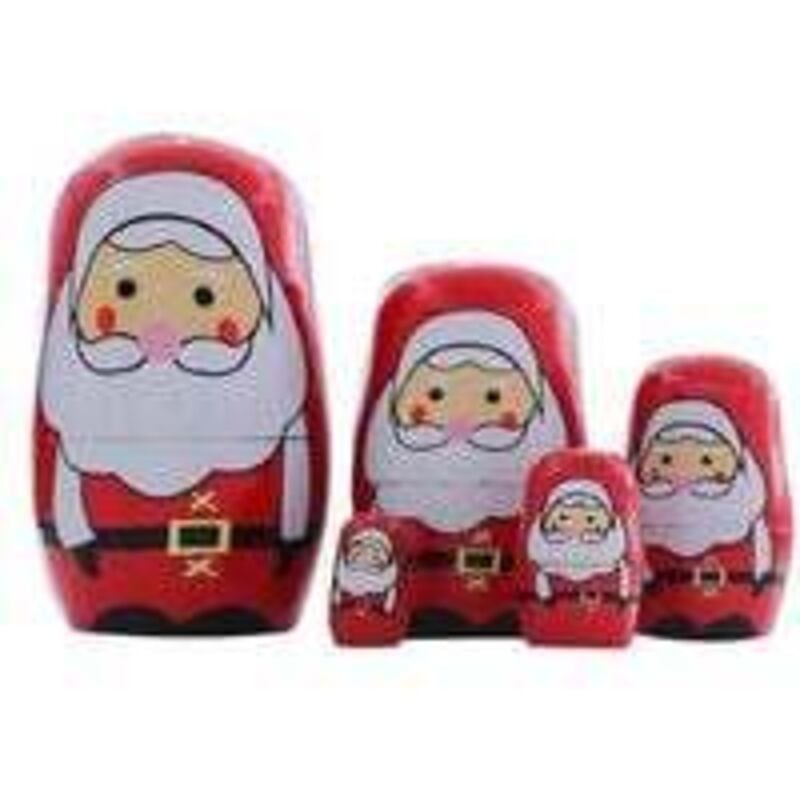 stücke Holz Weihnachten Puppe Kinder Geschenk Matryoshka Puppe Festival Zimmer Dekoration Party Liefert Santa Claus