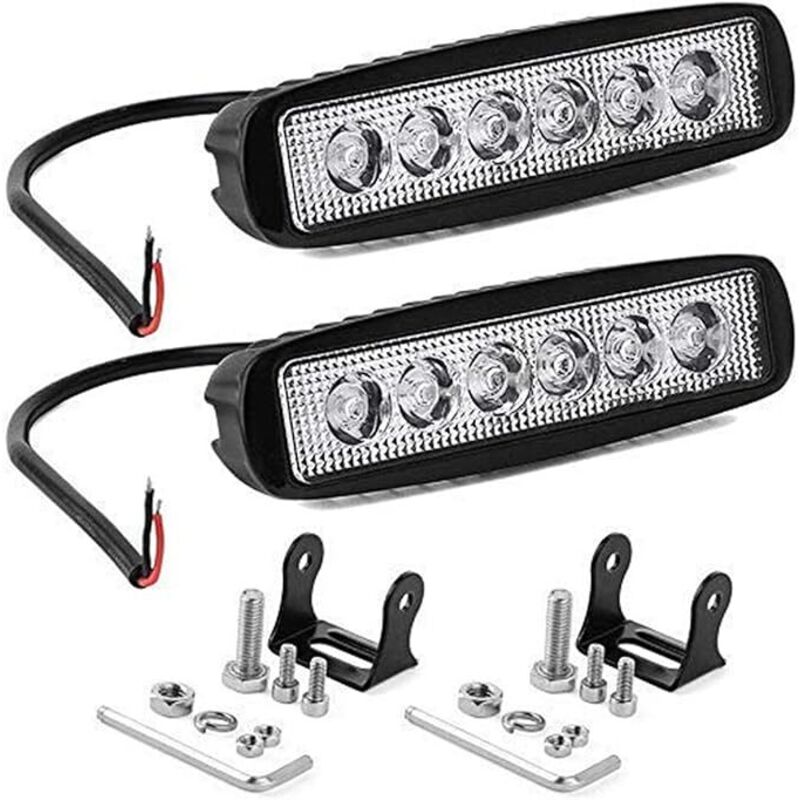 STÜCKE LED-Arbeitsscheinwerfer 15 cm 6'' 18 W LED-Strahler 12 V 24 V Wasserdicht IP67 Spot LED Bar LED-Nebelscheinwerfer für 4x4 Auto LKW Traktor SUV