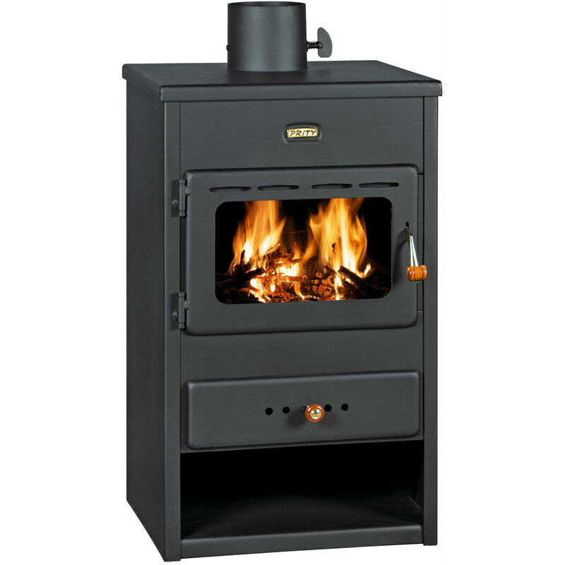 Prity - Stufa a Legna Caminetti a stufe Nero K1 9kw - Black