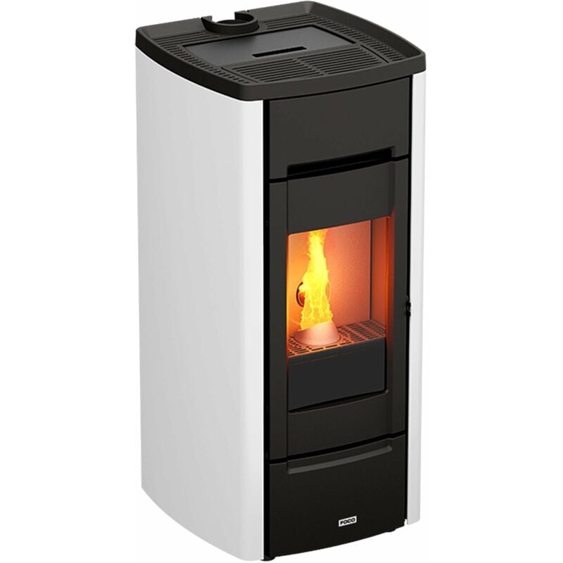 Pelletofen 'Iron' 10 kw mit Kanal für moderne Räume h 108 cm