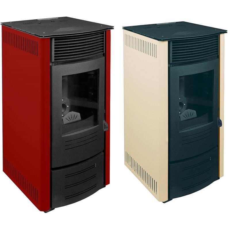 Punto Fuoco Sara 13,5 kW Pelletofen - - Elfenbein