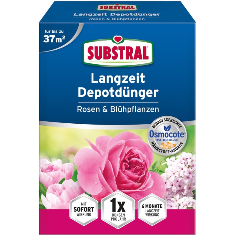Evergreen - Substral Langzeit Depotdünger für Rosen & Blühpflanzen - 1,5 kg