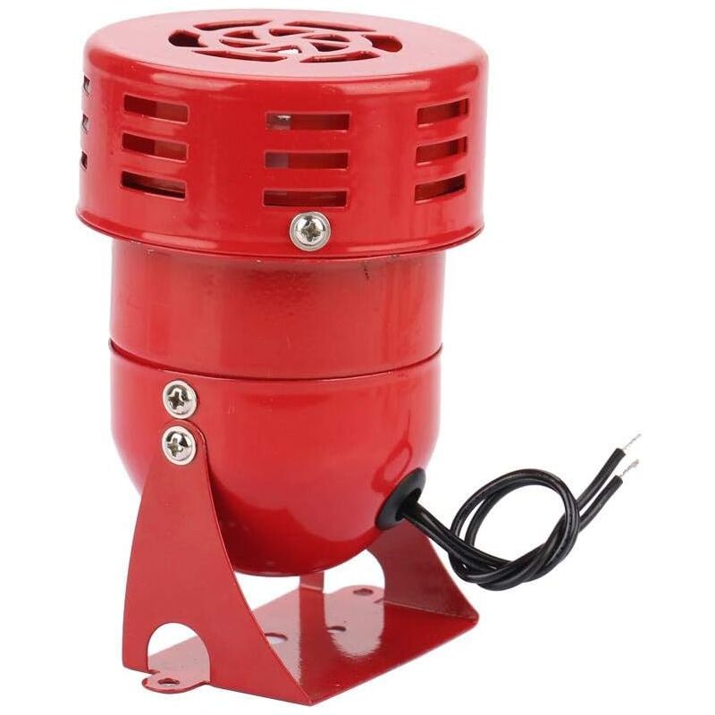 Summer-Sirene, 220 V, 120 dB, hohe Leistung, Mini-Alarm, roter Metallmotor, elektrischer Industrie-Rausch-Diebstahlschutz MS 190