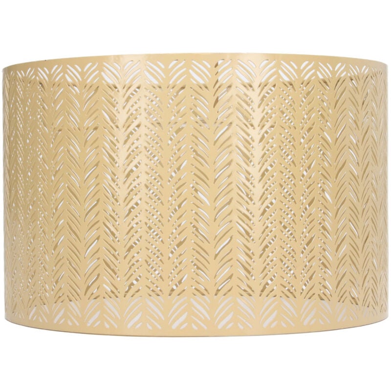 SUNXURY E27 E14 Trommel-Lampenschirm, Tannenblatt-Form-Clip, Dekorativer Metall-Lampenschirm für Tisch-, Wand- und Deckenlampen, Gold