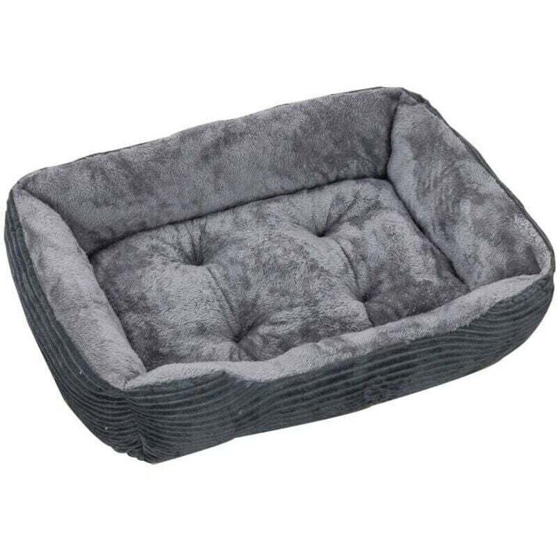 Super weiches Hundebett grau 50x38x15cm Hundebett