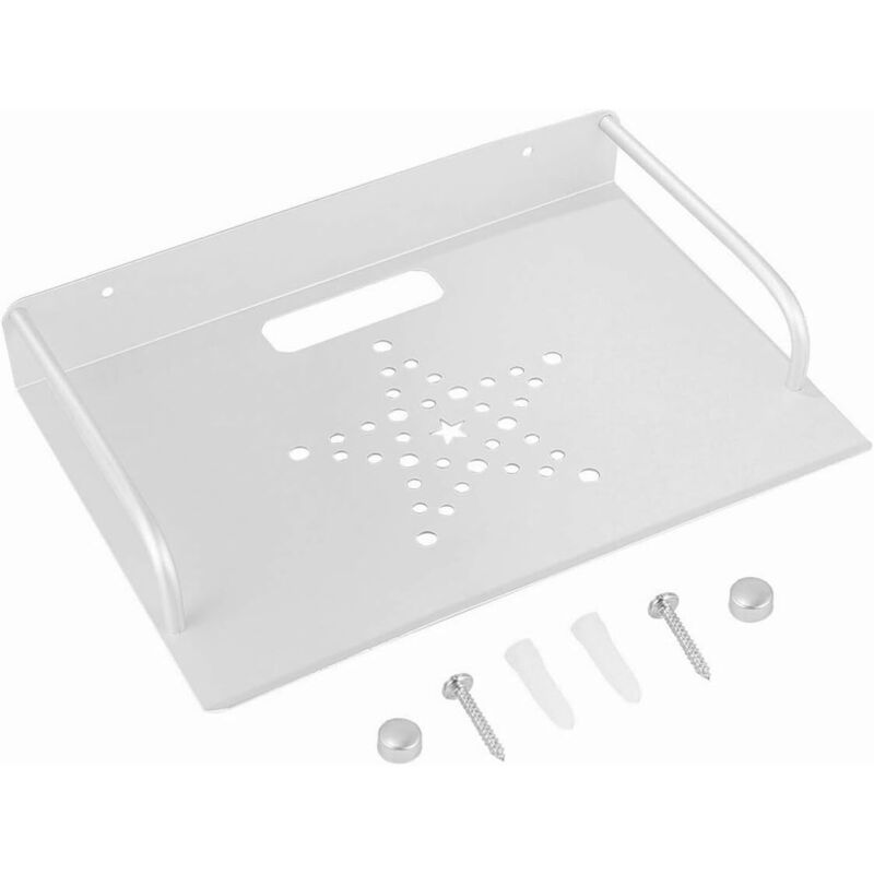 Wandhalterung aus Aluminiumlegierung für TV-WLAN-Zubehör, Router, TV-Box, Set-Top-Box (weiß)
