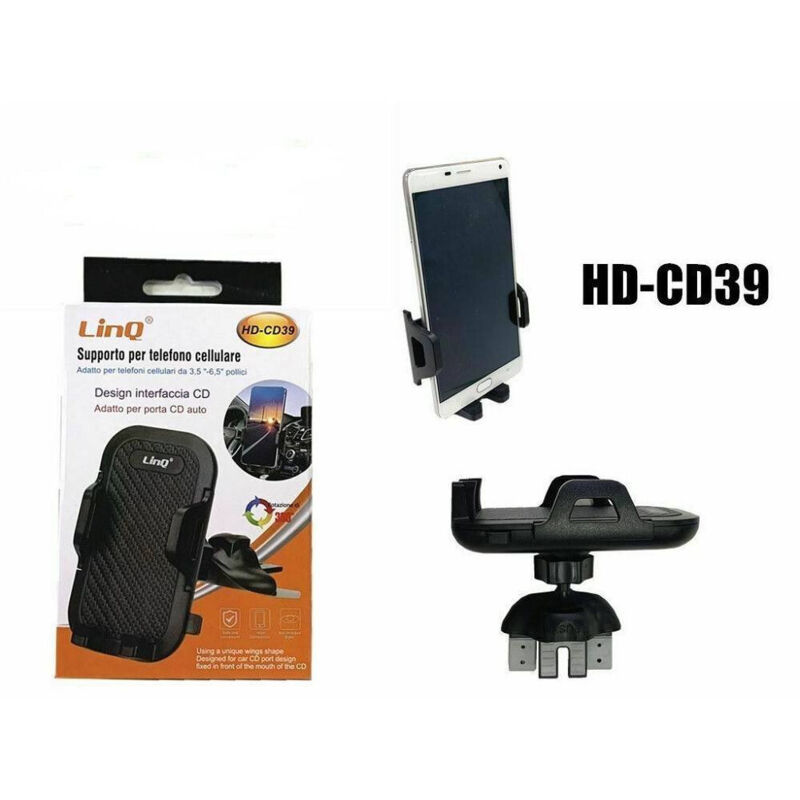 Trade Shop Traesio - Trade Shop - Autohalterung CD-Schlitz Halterung Autoradio Smartphone Linq HD-CD39 -