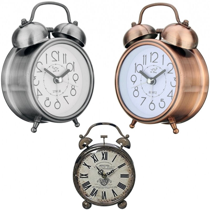 Trade Shop Traesio - Trade Shop - metallische analoge uhr analoge uhr metallische uhr analoge uhr metallische uhr analoge uhr led alarm sound retro