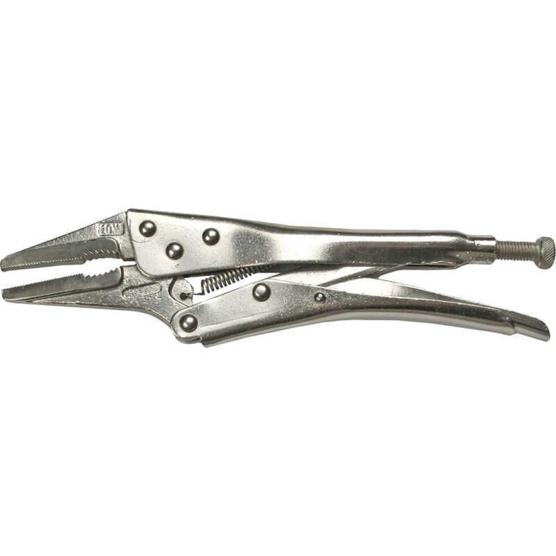 SW-Stahl 41520L Langbeck-Gripzange 170 mm i extra schlankes Maul i Gripzange mit geraden Backen i Langbeck-Feststellzange matt verchromt