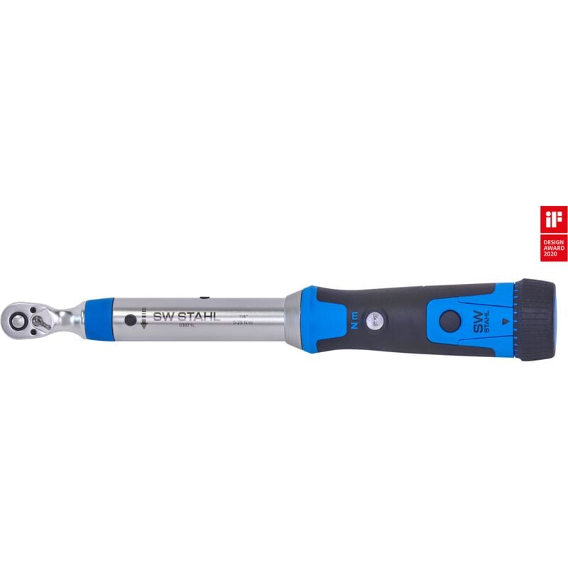 SW-Stahl 03871L Profi Drehmomentschlüssel 1/4 Zoll 5-25 Nm für Fahrrad I Rennrad I Bike I E-Bike I Mountainbike und Roller I Reparaturen am Auto und