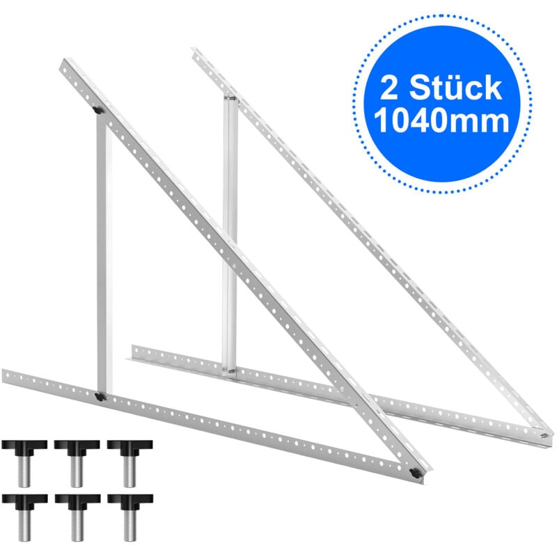 Swanew - Balkonkraftwerk Montageset - Halterung Solarmodul Photovoltaik Befestigung - Montagepaket PV-Anlage Solar Montagesystem Modulträger 2x