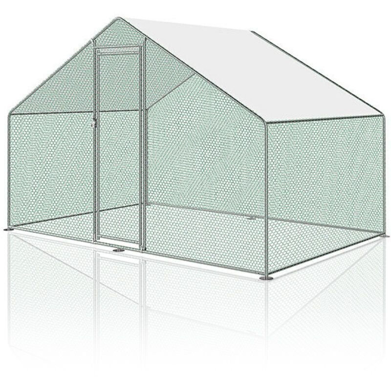 Hühnerstall Kleintierstall Geflügelstall Hühnerhaus Katzenzaun Gehege Freilauf 3x2x2m - Swanew