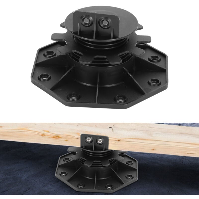 Stelzenlager für Terrassendielen Außen aus wpc Holz Höhenverstellbares Kunststoff Unterkonstruktion Terrasse Gartenhaus Komplettset 30-60 mm 20 Stück