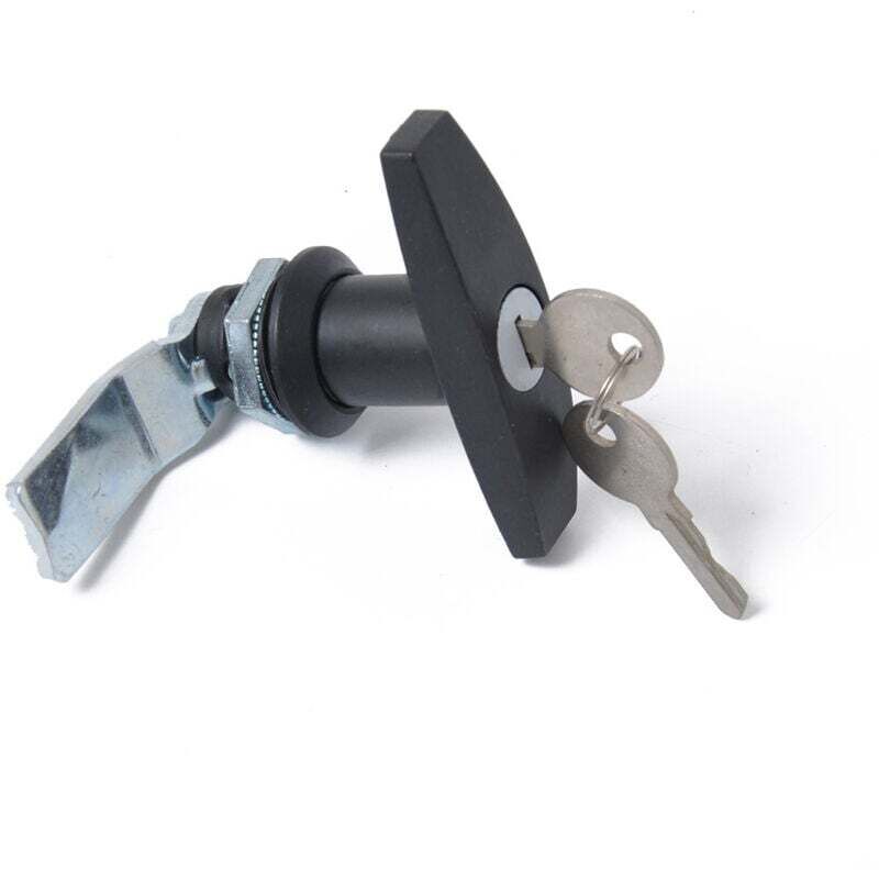 T-Griff-Schloss, rückseitig montiertes T-Griff-Schloss, Werkzeugkastenschloss, Garagentorschloss mit Schlüsseln für Anhänger, Wohnwagen, Hardtop