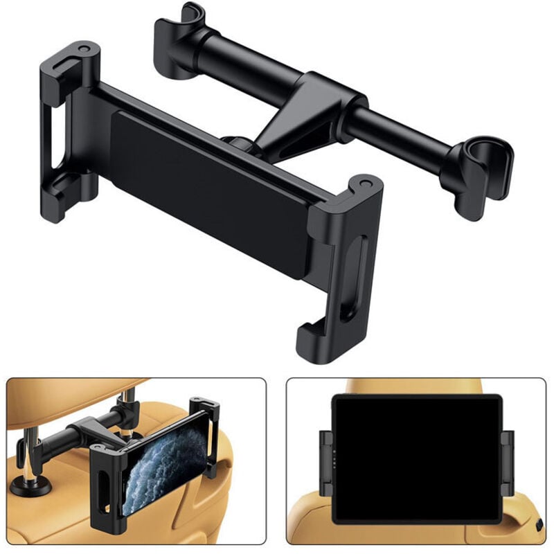 Tablet-Halterung fürs Auto, Kopfstützenhalterung – Ausziehbarer Tablet-Ständer mit 360-Grad-Drehung, geeignet für 14–26 cm große Tablets,