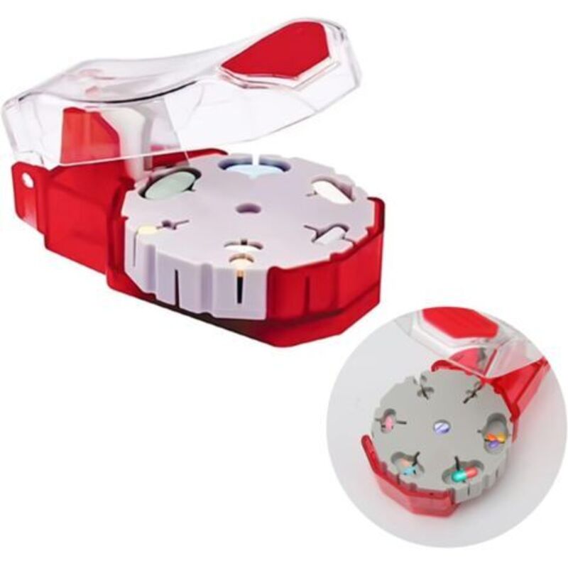 Tablettenteiler, zerkleinerte Vitamintabletten, transparenter Tablettenteiler zum Teilen und Transportieren der täglichen Medikamente