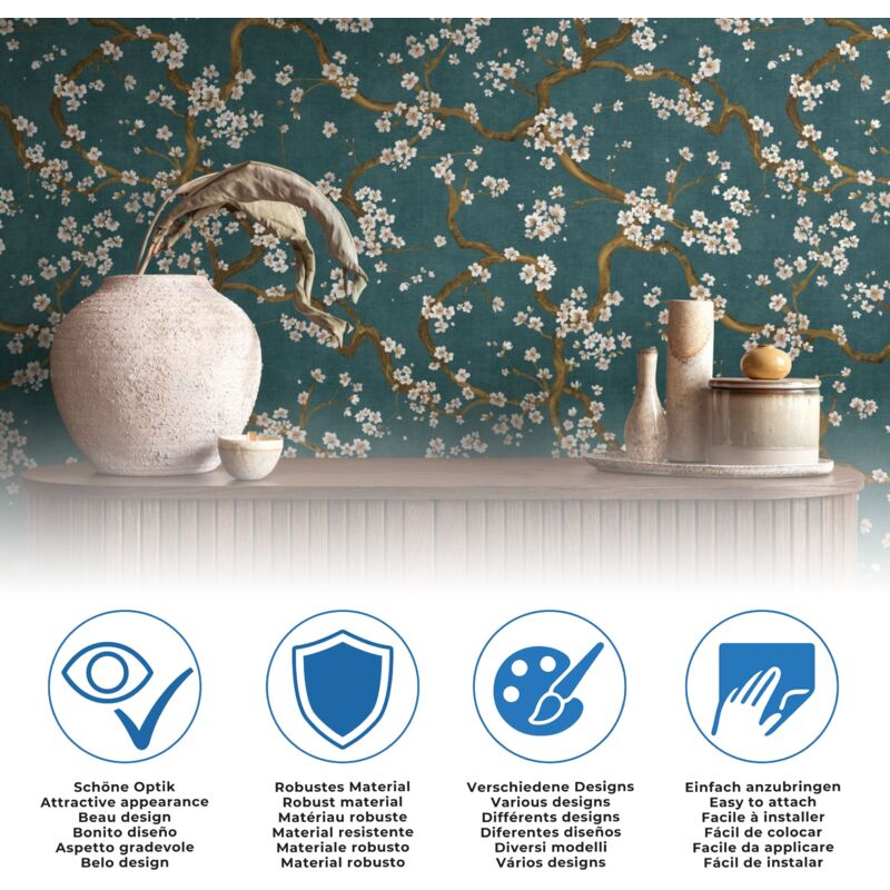 Tadessi - Tapete Küche M1-No.892 Papiertapete Beige Braun Ausgefallene Tapete Kaffeee Wohnzimmer Schlafzimmer Küche