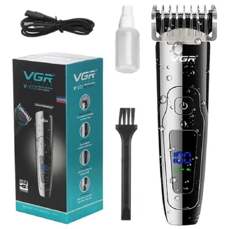 Trade Shop - professioneller wasserdichter haarschneider, usb-aufladbarer bartschneider vgr V072 -