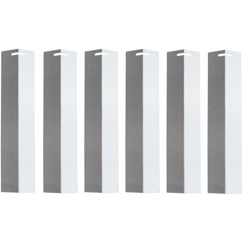 Basic Edelstahl Brennerabdeckung 6er Set Gasgrill 30x7cm Flammenverteiler - Taino