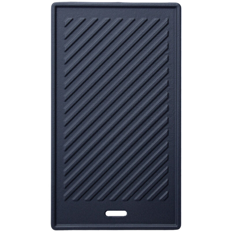 Platinum / black Gusseisen Grillplatte Wendeplatte Gasgrill Zubehör - Taino