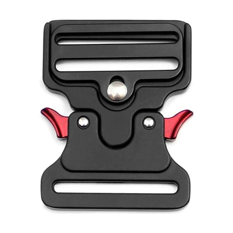 Taktische Metallschnalle in Form für Hundehalsband, Taschen, Gepäck, Gürtel, Kleidung (schwarz, 50 mm Breite)