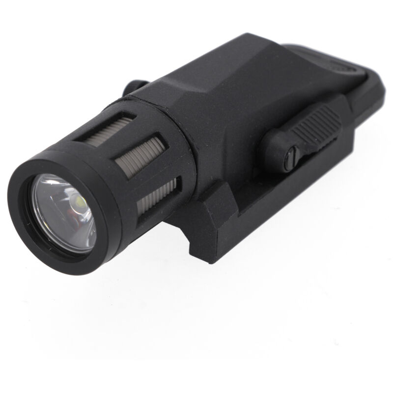 Taktische Taschenlampe, 3 Helligkeitsstufen verstellbar, spezielle Outdoor-Helmlampe, wasserdicht, Airsoft-Taschenlampe, 1 Stück (Schwarz)