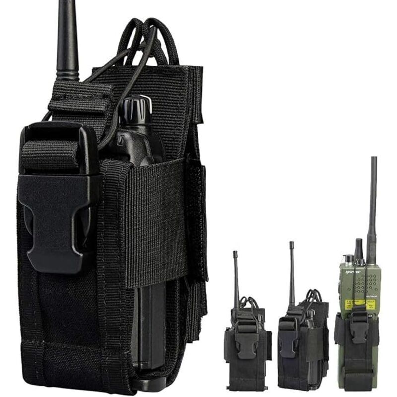 Taktisches Radio Holster Halter, Radio Tasche für Weste, Universelle Verstellbare Walkie Talkie Hülle, Militär Radio Halterung für Dienstgürtel,