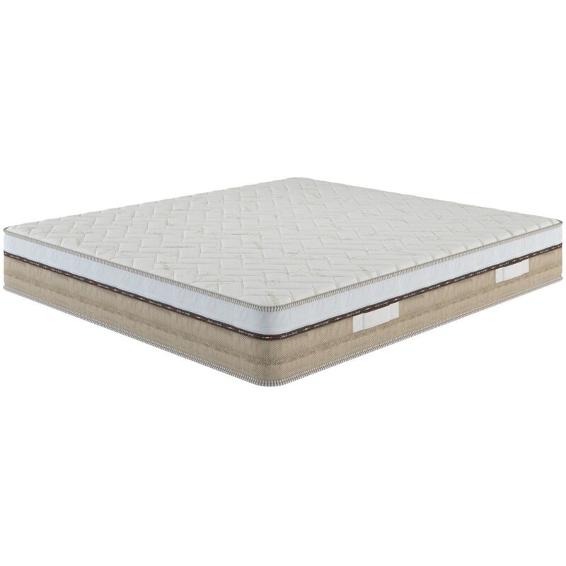 Talamo Italia - Dmora - Quadratische und halbe Matratze Ddaffar, Memory Foam-Matratze, ergonomische Matratze, Taschenfederkernmatratze, 100 % Made in