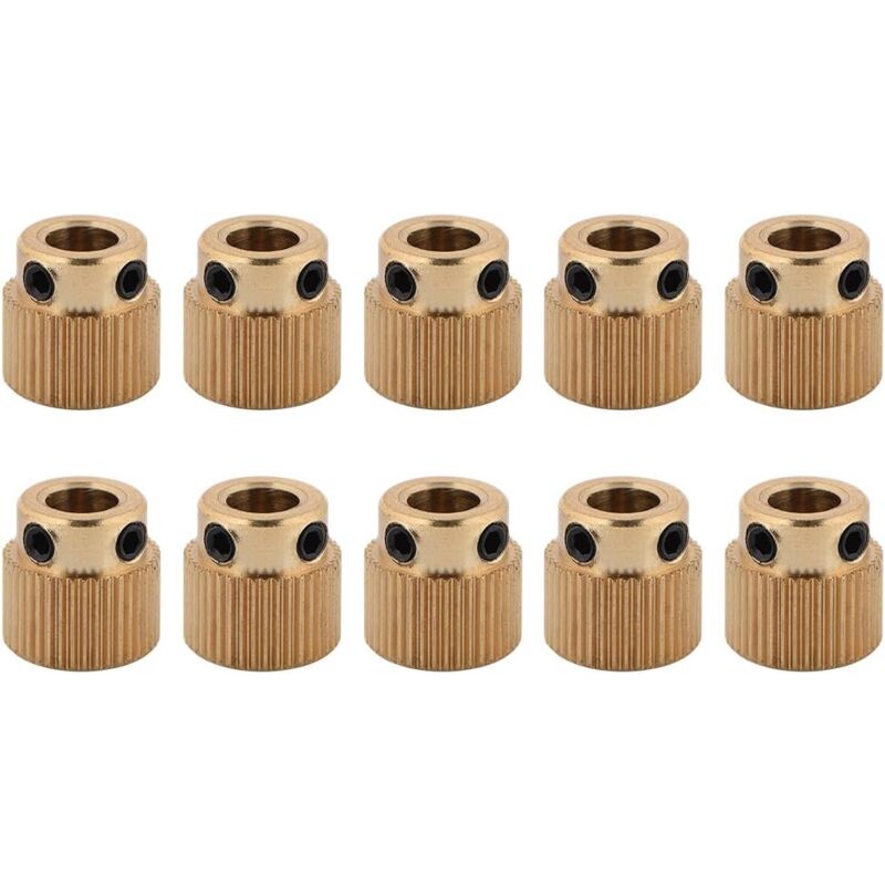 10-teiliges Messing-Extruderrad, 40 Zähne, Messing-Extruderrad für CR-10.CR-10S, Ender 3 Extruder, Ender 3 Pro, MK7 MK8 (40 Zähne)