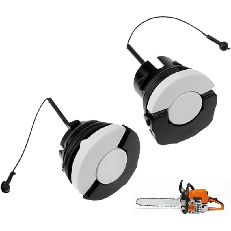 Tankdeckel und Öldeckel für Stihl Kettensäge, Tankdeckel-Set für Stihl, 1 groß + 1 klein (2 Größen), kompatibel mit MS171, MS181, MS250, MS360,
