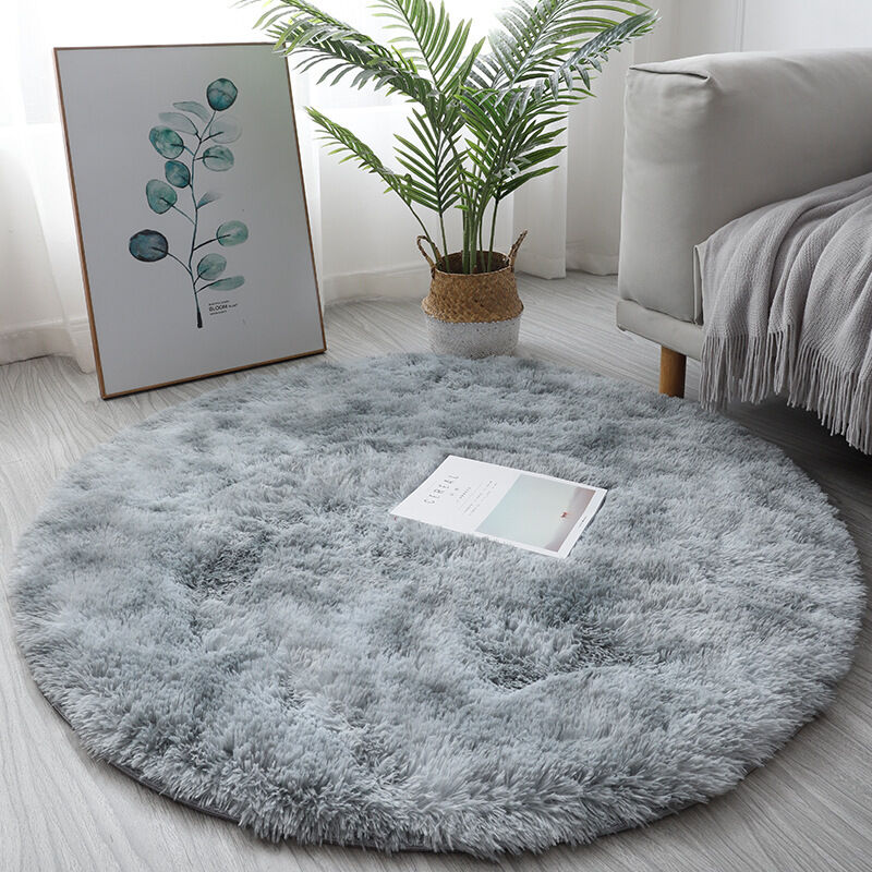 Flauschige runde Teppiche für Schlafzimmer und Wohnzimmer, niedliches Kinderzimmer, zottelige runde Teppiche für Kinder, Babys und Mädchen,