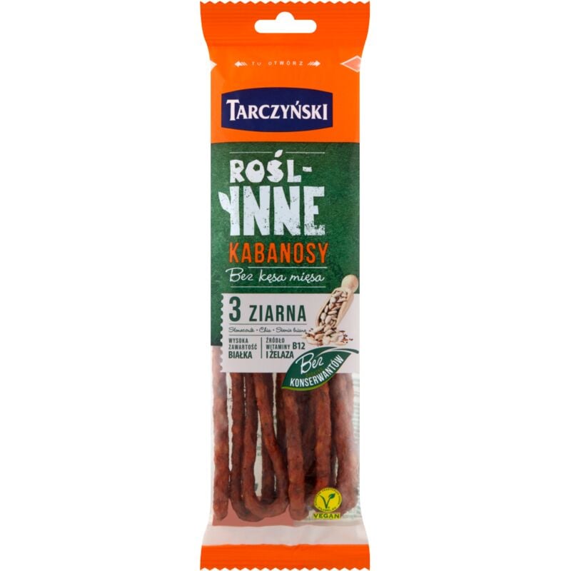 Tarczyński - Veganes Kabanosy 3 Körner – Protein- und Ballaststoffquelle