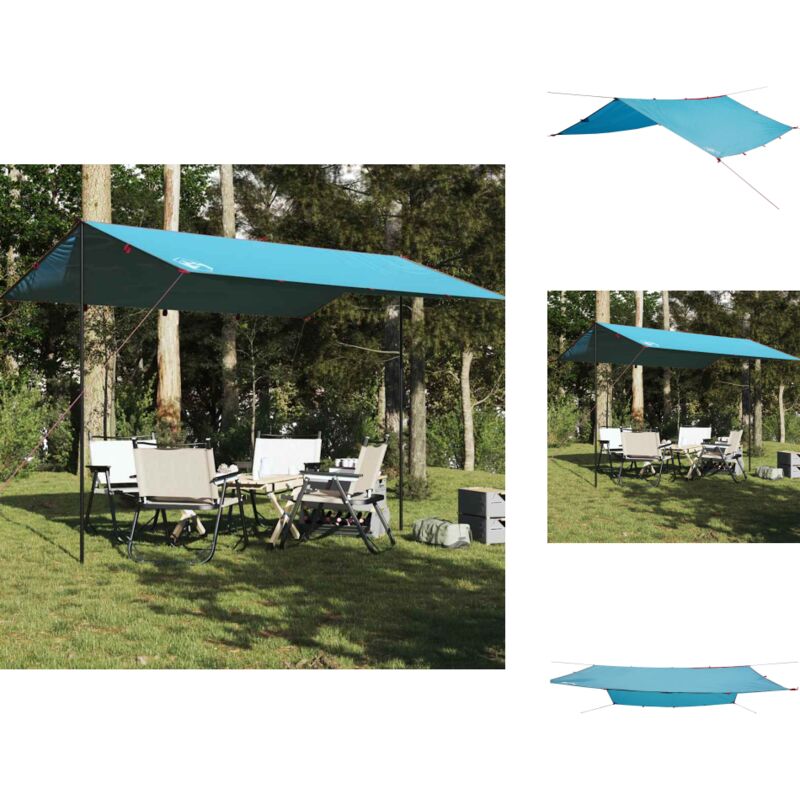 Tarp Blau 400x294 cm Wasserdicht - Zelte - Campingzelt - Regenschutz - Wasserdichte Plane - Polyesterzelt