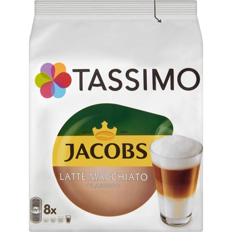 TASSIMO Jacobs Latte Macchiato: 16 Kapseln (Kaffee + Milch)
