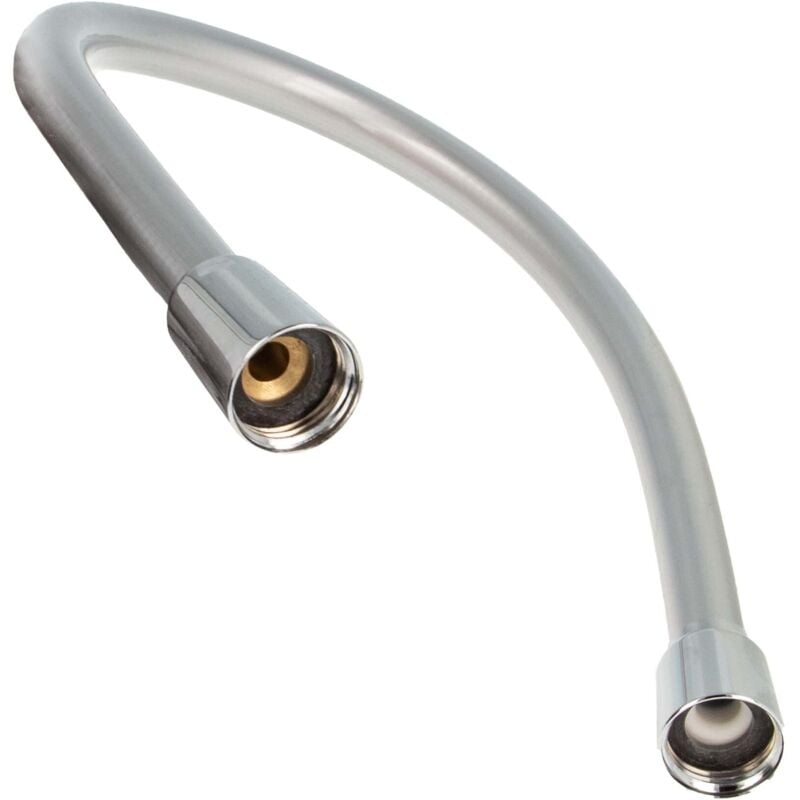 tecuro PREMIUM Brauseschlauch 0,50 m, verdrehsicher, silberglatt, KTW/DVGW