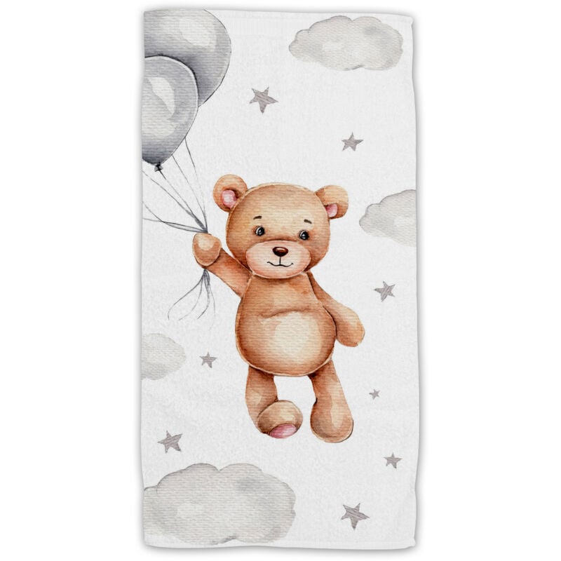 Cofi 1453 - Teddy Bear Baumwolle Strandtuch Frottee Badetuch mit Premium Druck, 70x140 cm