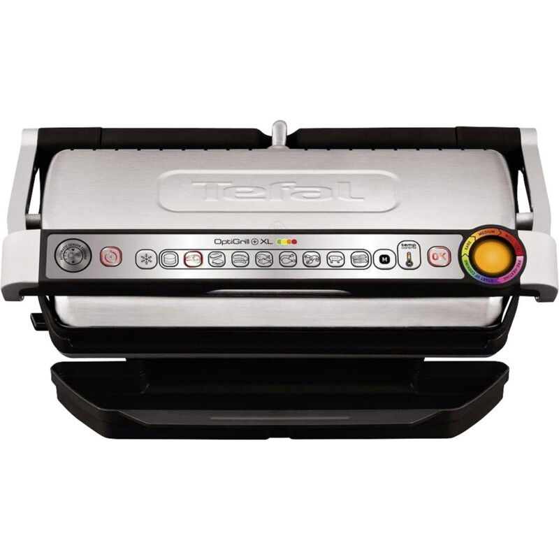 Optigrill xl Elektro Kontaktgrill Automatische Temperaturanpassung Edelstahl (gebürstet), Sch - Tefal