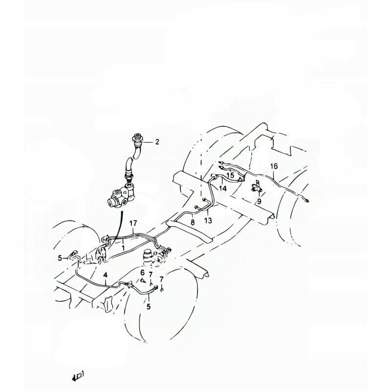 Teflon-Bremsschläuche mit Stahlgeflecht Suzuki Samurai SANTANA +2''