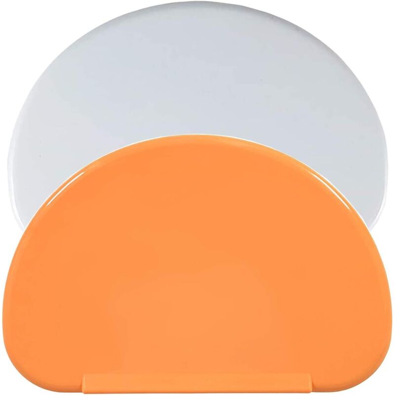 Teigschaber, Teigausstecher aus Kunststoff, 2 Stück Teigschaber für Brot, Crêpes, Teig, Käse, Schokolade, 15,8 x 10,3 cm (Orange, Weiß)