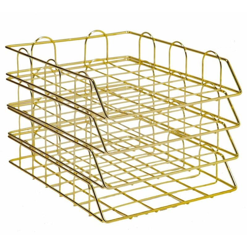 Mumu - Teile Briefablage A4 Papierablage Stapelbare Ablagefächer Büro Metallablagen Ablagesysteme Dokumentenablage Organizer Büro