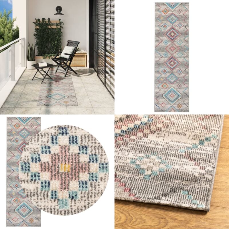 Teppich arbizu Indoor und Outdoor Vintage-Design 80x250 cm - Teppich - Vintage-Teppich - Polypropylen Teppich - Flurmatte - Wohnzimmerteppich - Home