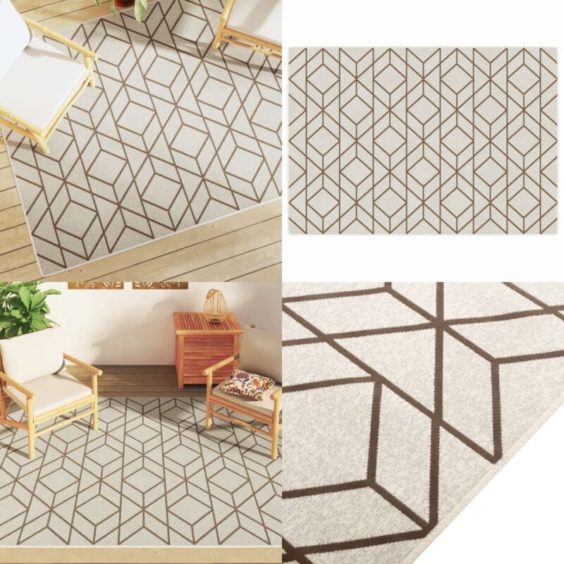 Teppich Kurzflor Mehrfarbig 160x230 cm Rutschfest - Teppich - Kurzflorteppich - Mehrfarbiger Teppich - Geometrischer Teppich - Wohnteppich - Home &