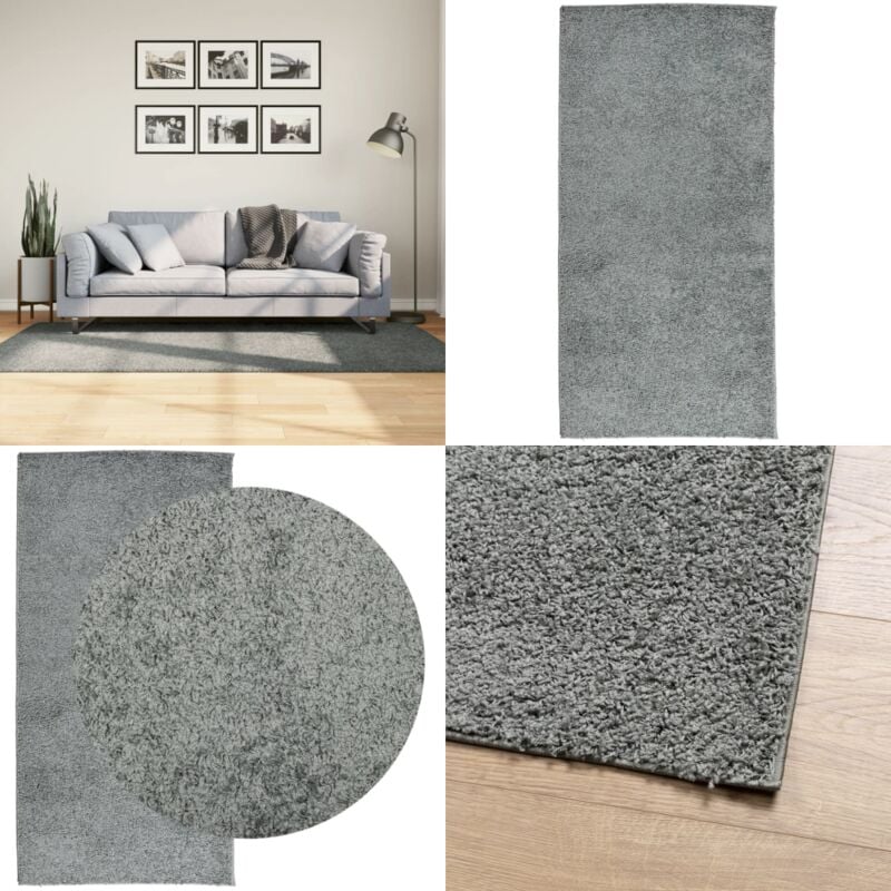 Teppich Shaggy Hochflor Modern Grün 100x200 cm - Shaggy Teppich - Grüner Teppich - Flur Teppich - Wohnzimmer Teppich - Schlafzimmerschaggy - Home &