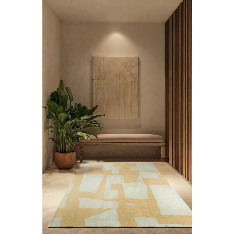 Teppich – skip Beneffito kollektion – nougat – Gemusterter Teppich, handwerklich gefertigt, Weberei in Belgien – Moderner und weicher Teppich für den
