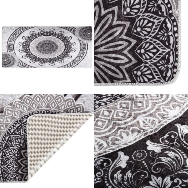 Teppich Waschbar 80x300 cm Mehrfarbig Rutschfest - Samt Teppich - Wohnzimmer Teppich - Flur Teppich - Digitaldruck Teppich - Multifarben Teppich