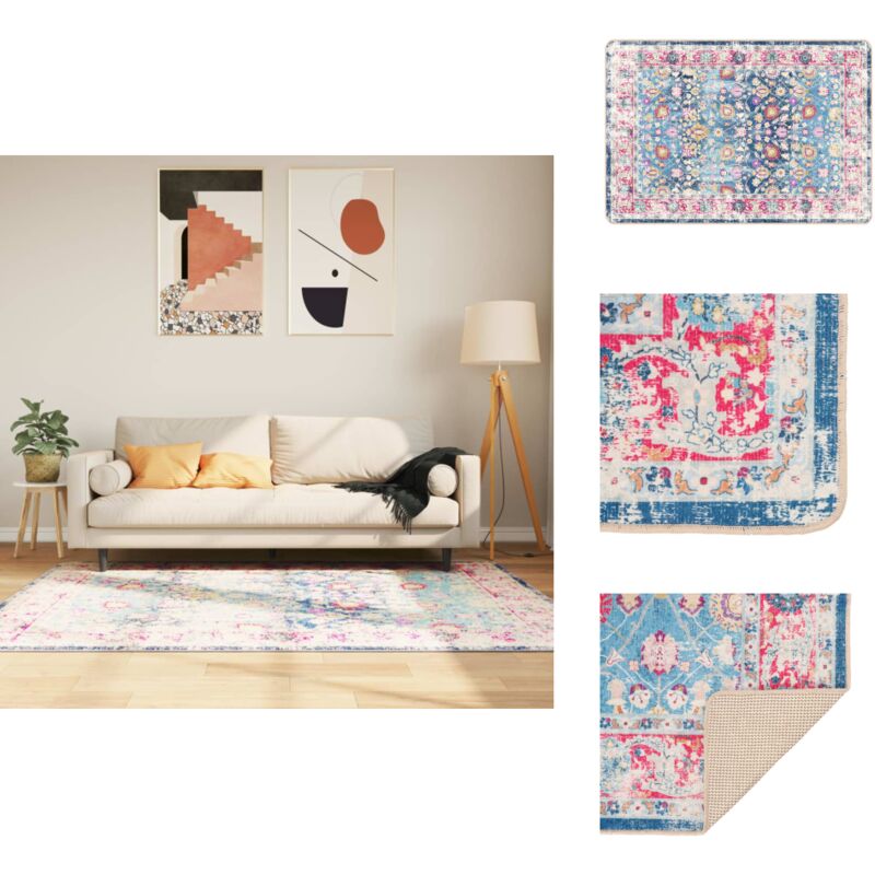 Vidaxl - Teppich Waschbar Mehrfarbig 120x180 cm Rutschfest - Samt Teppich - Wohnteppich - Flurmatte - Multifarben Teppich - Digitaldruck Teppich