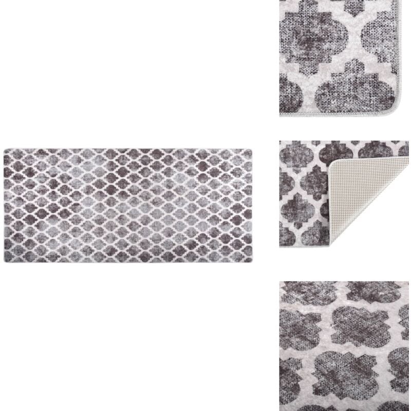 Teppich Waschbar 80x300 cm Mehrfarbig Rutschfest - Samt Teppich - Wohnzimmer Teppich - Flur Teppich - Treppenläufer - Multifarben Teppich