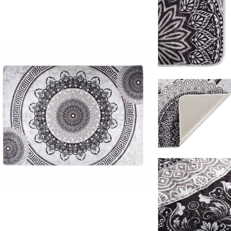 Teppich Waschbar Mehrfarbig 120x180 cm Rutschfest - Samt Teppich - Wohnzimmer Teppich - Flur Teppich - Schlafzimmer Teppich - Multifarben Teppich